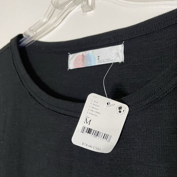 NEW! Free People FP beach black long sleeve knit romper medium *missing belt* - Picture 3 of 6